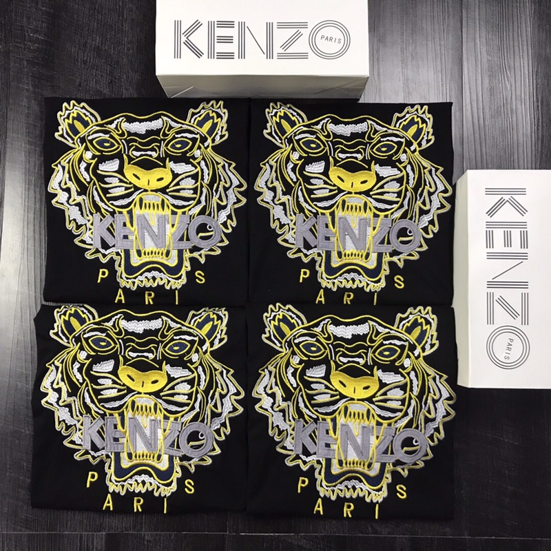 75新款KENZO短袖T恤出货～几十万针刺绣全棉丝光棉