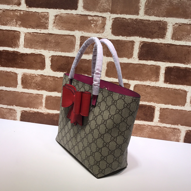 GUCCI古奇2018新款手拎迷你小购物袋儿童蝴蝶领结457232