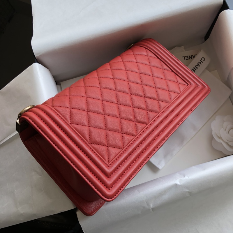 샤넬 클래식 LB 레드 송아지가죽 가방 상세 이미지 6