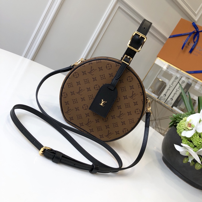 Louis Vuitton LV Boite Chapeau Fake
 Handbags Cylinder & Round Bags Gold Canvas Lambskin Sheepskin M43510