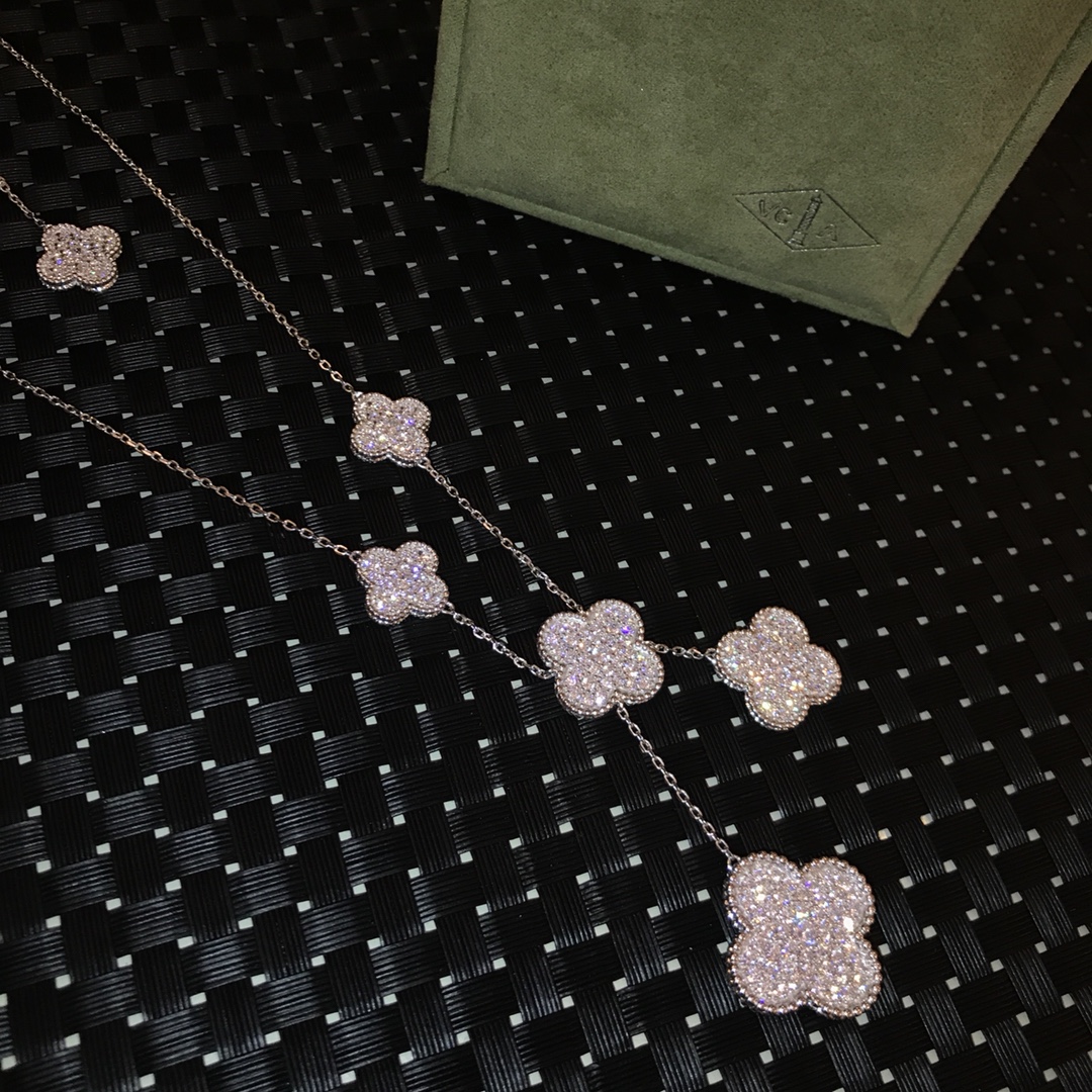 Van Cleef & Arpels 代购级别 六花 流苏 项链Van Cleef & Arpels®梵克雅宝 vca 六花四叶草