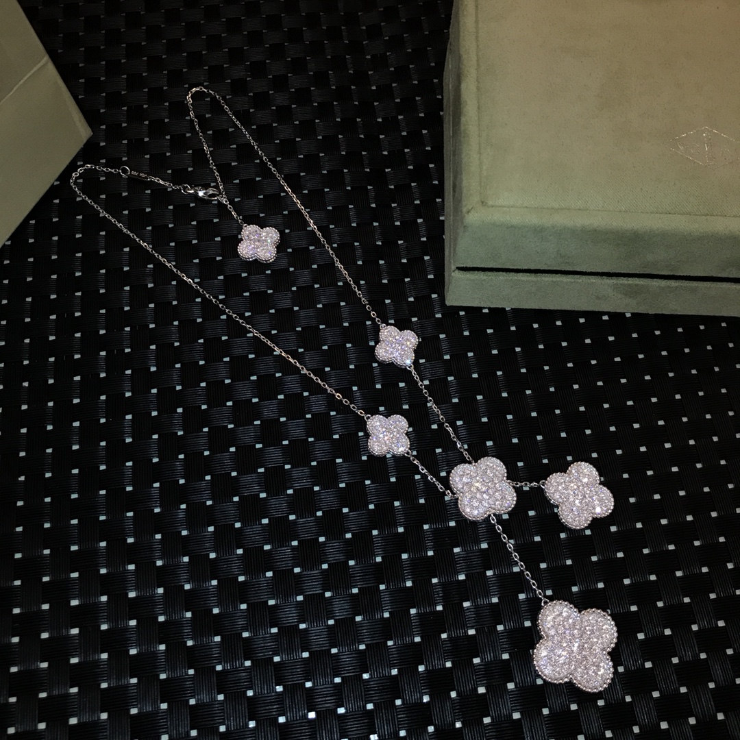 Van Cleef & Arpels 代购级别 六花 流苏 项链Van Cleef & Arpels®梵克雅宝 vca 六花四叶草