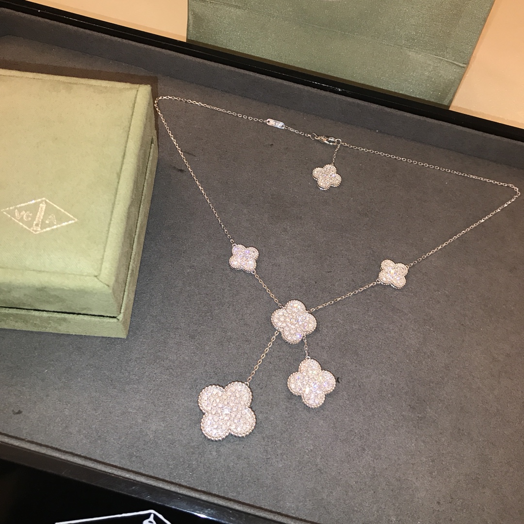 Van Cleef & Arpels 代购级别 六花 流苏 项链Van Cleef & Arpels®梵克雅宝 vca 六花四叶草