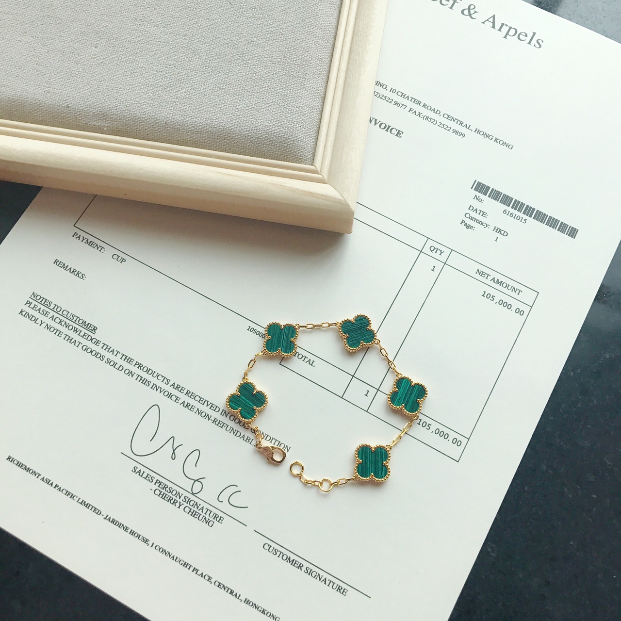 Van Cleef & Arpels vca中号四叶草五花手链
