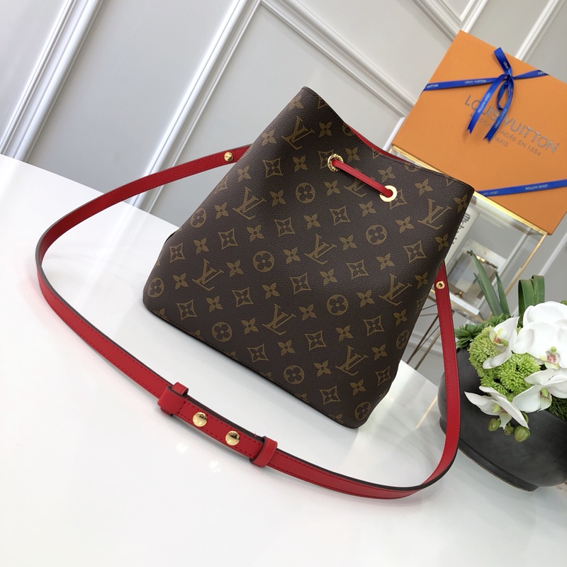 Louis Vuitton LV Neonoe 老花水桶包 M44021罂粟红