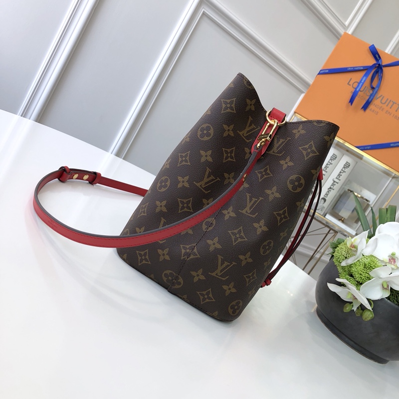Louis Vuitton LV Neonoe 老花水桶包 M44021罂粟红
