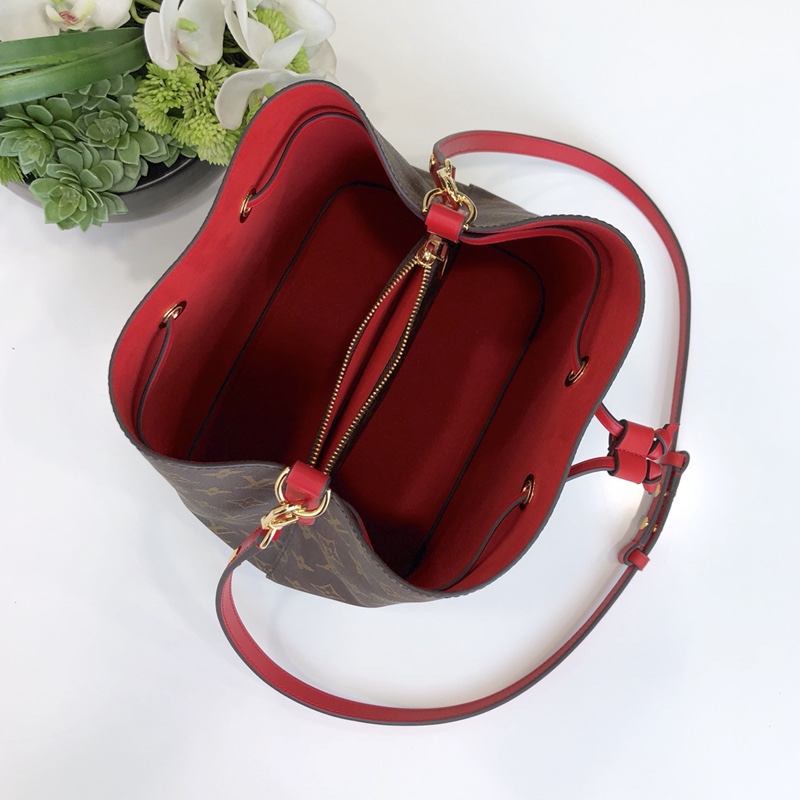 Louis Vuitton LV Neonoe 老花水桶包 M44021罂粟红