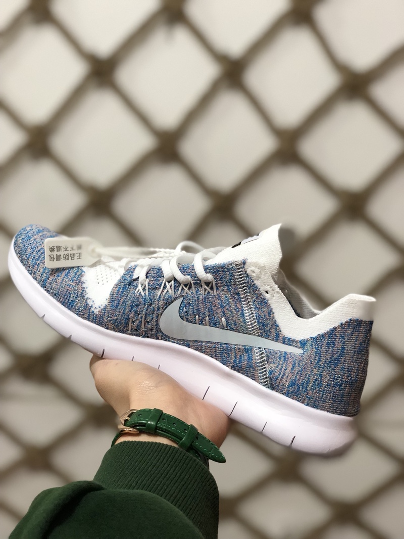 99原装正品  赤足飞线 NIKE FREE RN FLYKNIT 原标带钢印 中底注胶完美走线 随意出入专柜 随意过验 区别市面真标