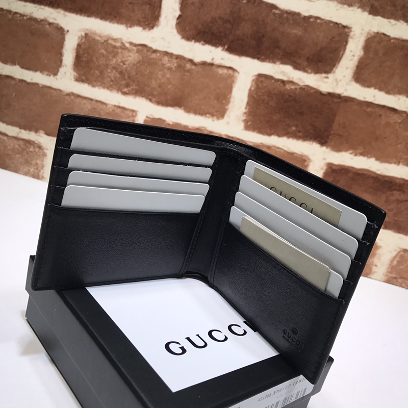 GUCCI古驰蜜蜂印花GG Supreme帆布钱包451268