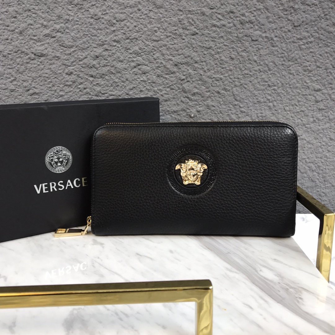 [Versace Wallets]vc fashion original single quality high-quality first-layer c