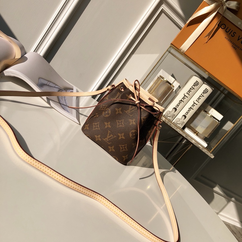 Online Sales
 Louis Vuitton LV Nano Noe Bags Handbags Gold Monogram Canvas Cowhide Fabric Mini M41346