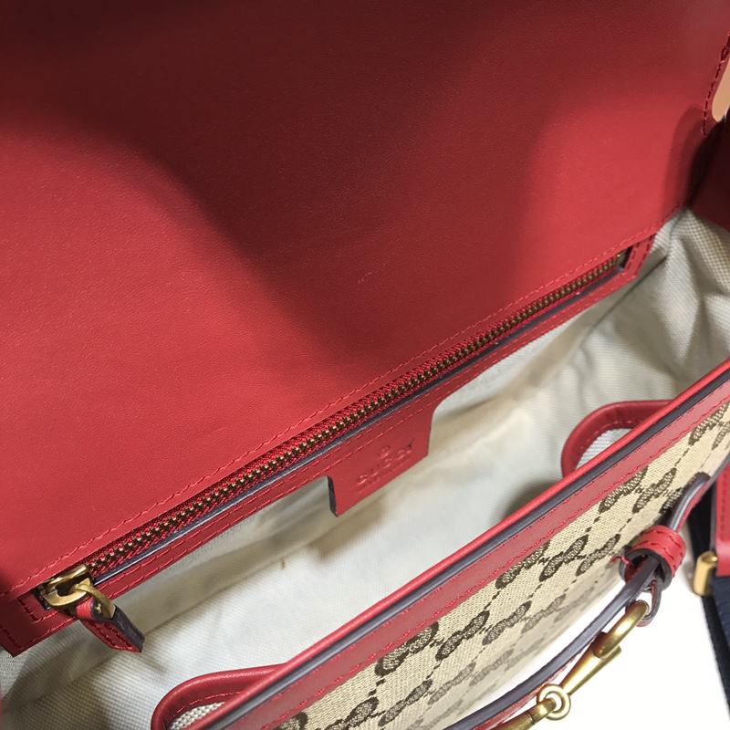 GUCCI古驰Lady Web帆布GG面料肩背包复古帆布翻盖包383848