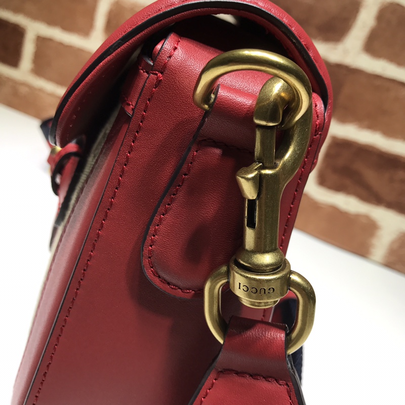 GUCCI古驰Lady Web帆布GG面料肩背包复古帆布翻盖包383848