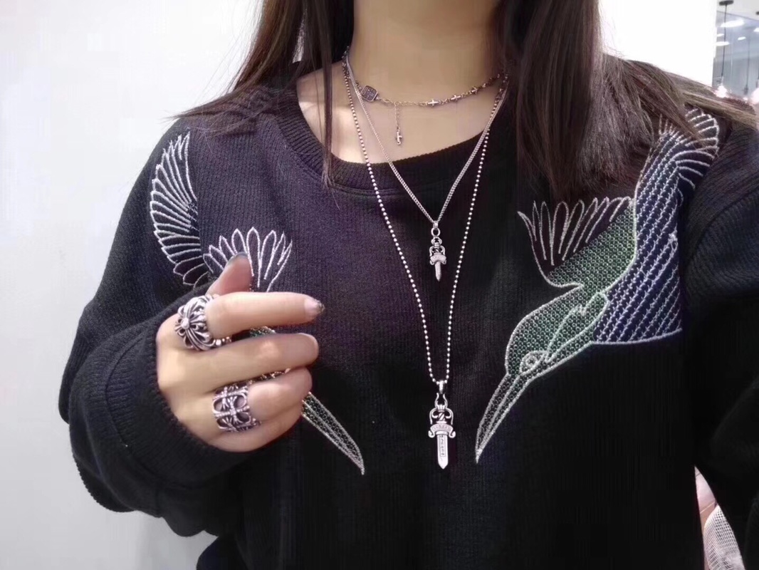 Chrome Hearts 克罗心双面宝剑吊坠项链