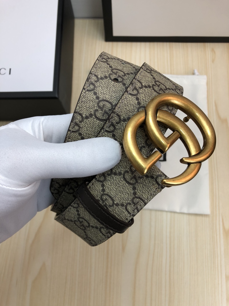 配全套包装盒古驰原单面料内衬头层牛皮磨砂皮底搭配原单扣,原产皮料定制专柜宽度3.8