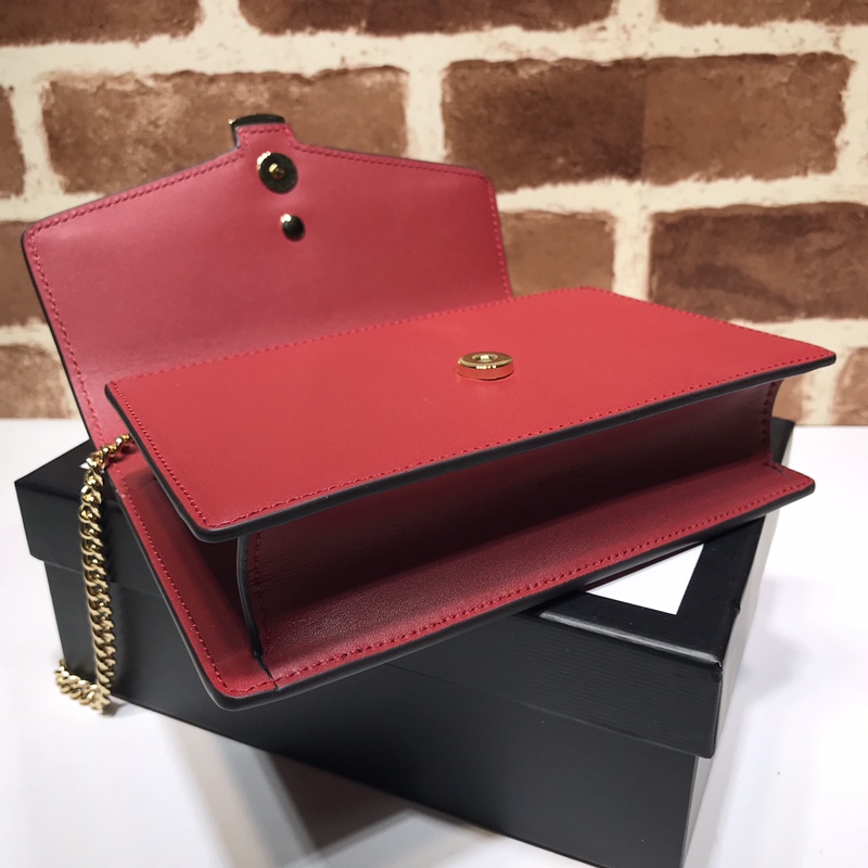 GUCCI古驰Sylvie系列皮革超迷你手袋494646