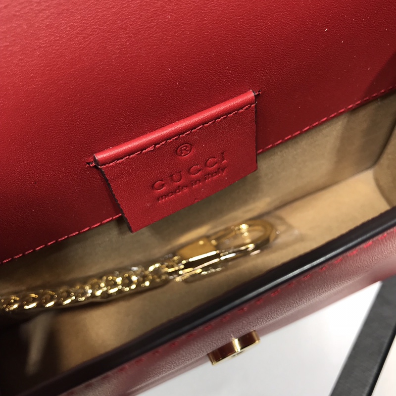 GUCCI古驰Sylvie系列皮革超迷你手袋494646