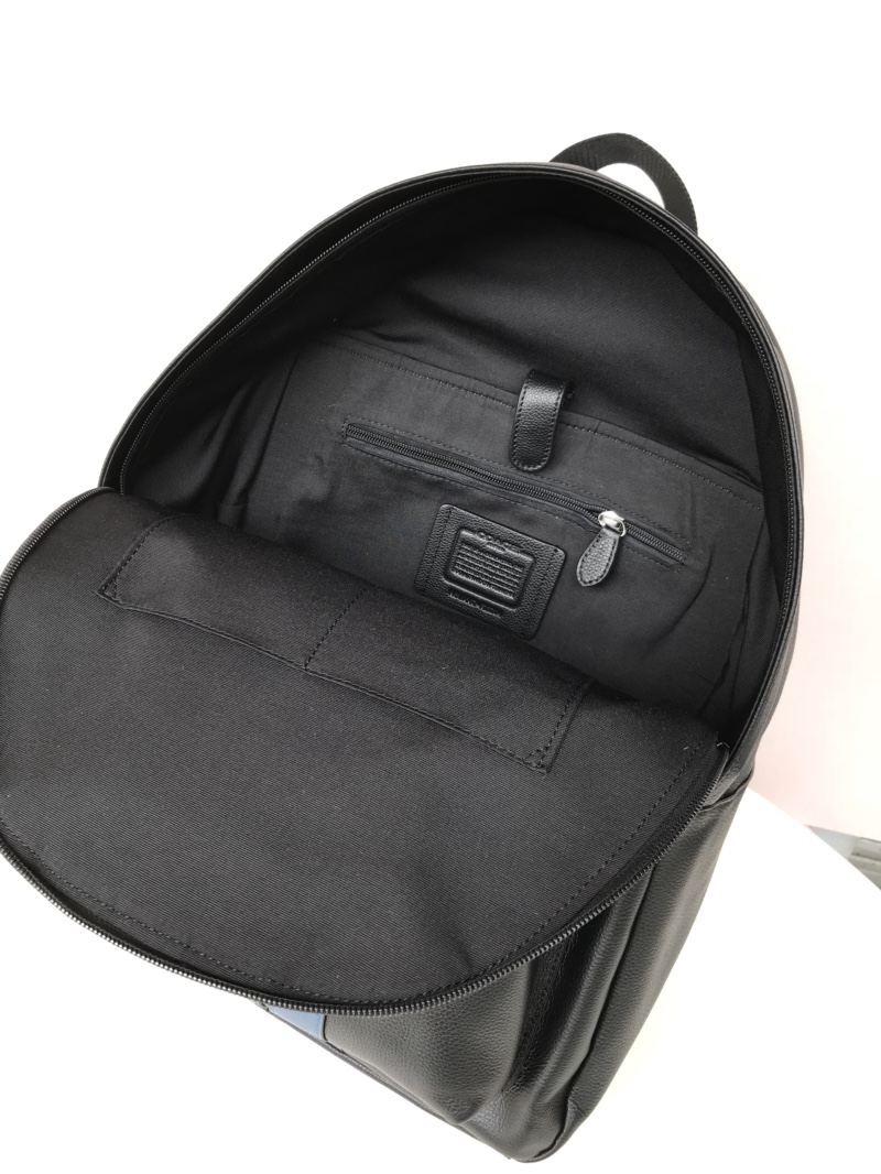 Coach C家23214 最新款男士双肩背包、全皮 条纹、超大容量。尺寸32.41.14