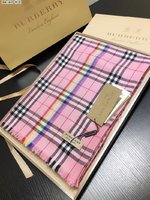 Burberry Scarf Silk Wool Vintage