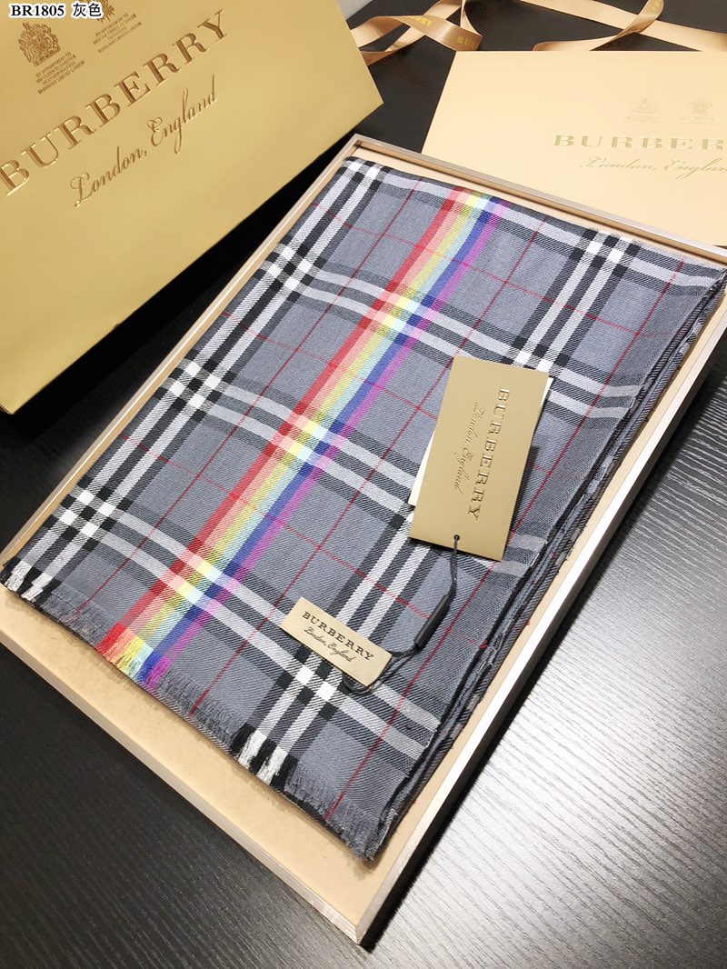 Burberry Schal Seide Wolle Vintage