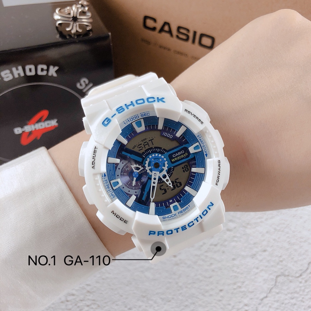 E0  CASIO G Shock Ga110 情人节将至， Casio 卡西欧 必不可少 抬手自动亮灯太逼格 最全的G表大合集 防水性能在仅水温0—30