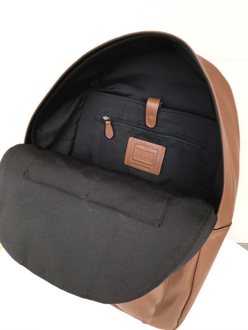 Coach C家23214 最新款男士双肩背包、全皮 条纹、超大容量。尺寸32.41.14