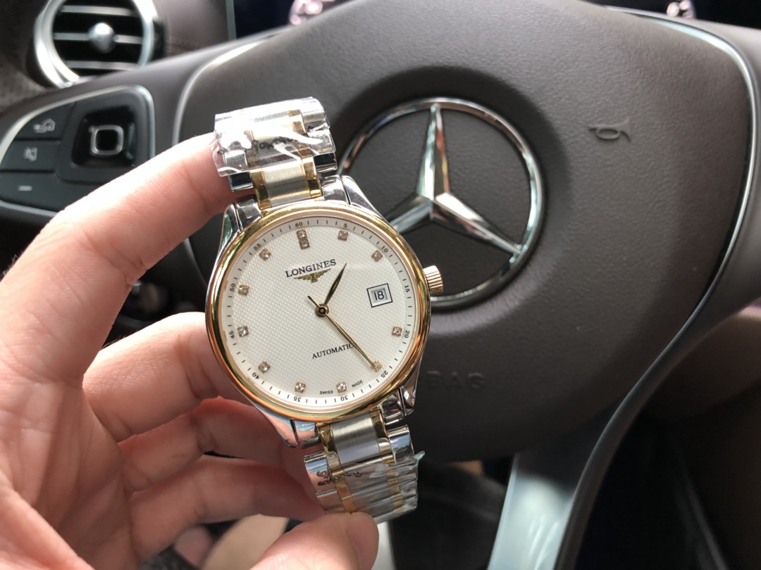 K5  LONGINES浪琴 Longines 经典名匠系列 情侣对表，独特表盘螺纹设计 清晰利落，和谐优雅 搭载精准西铁城机芯，蓝宝石玻璃镜面 尺寸40mm 女30mm。