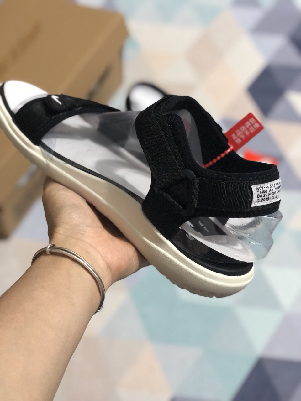 140 2019网红明星上脚爆款【官方正确版独家首发出货，36-45  】 off-white for Nike ”Nike Air Huarache” Boaverton Oregon USA C.2019-Teva 字样以彰显联名身份。
