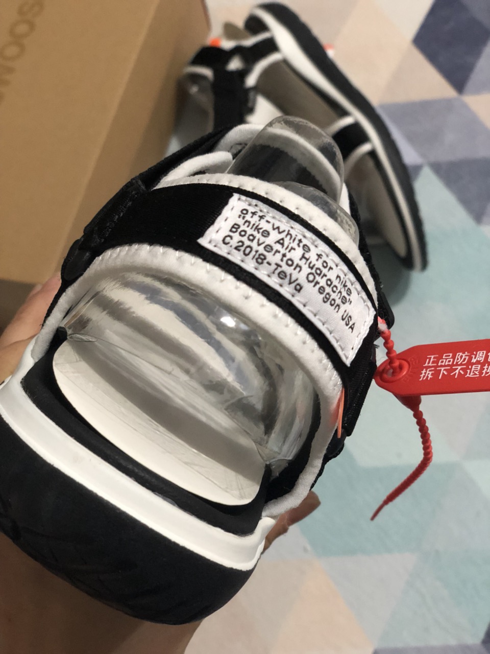 140 2019网红明星上脚爆款【官方正确版独家首发出货，36-45  】 off-white for Nike ”Nike Air Huarache” Boaverton Oregon USA C.2019-Teva 字样以彰显联名身份。