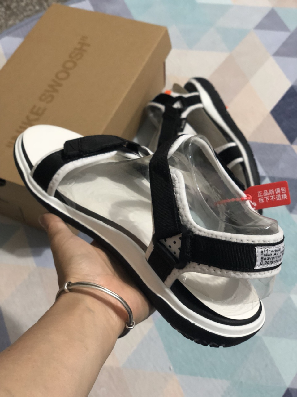 140 2019网红明星上脚爆款【官方正确版独家首发出货，36-45  】 off-white for Nike ”Nike Air Huarache” Boaverton Oregon USA C.2019-Teva 字样以彰显联名身份。