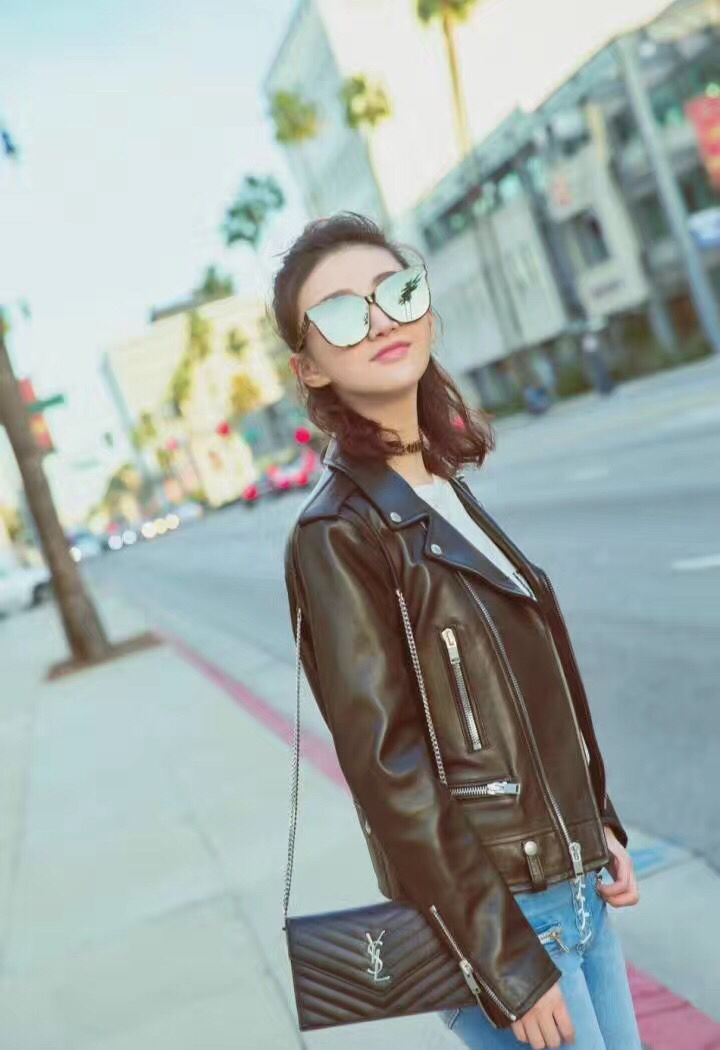 Saint laurent Ysl woc19小号信封包 393953黑色银扣