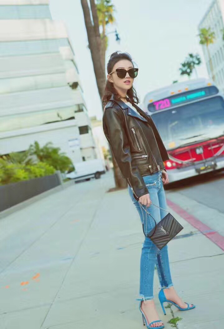 Saint laurent Ysl woc19小号信封包 393953黑色银扣