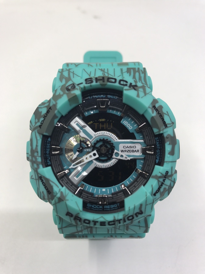 E0   Casio 卡西欧 热卖款，GA-110，抬手灯，—G表— Casio 卡西欧 G-SHOCK–经典防震表盘设计配合冲击视觉的强烈色彩LCD液晶显示盘精确到1/1000秒的秒表计速功能防震防磁1 30米防水48个城市时间倒计时闹钟全自动日历等多样强大功能