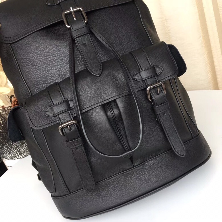 Coach 蔻驰coach23202 全头层牛皮男士抽绳翻盖旅行登山包 背包透气设计 磁石抽绳收口