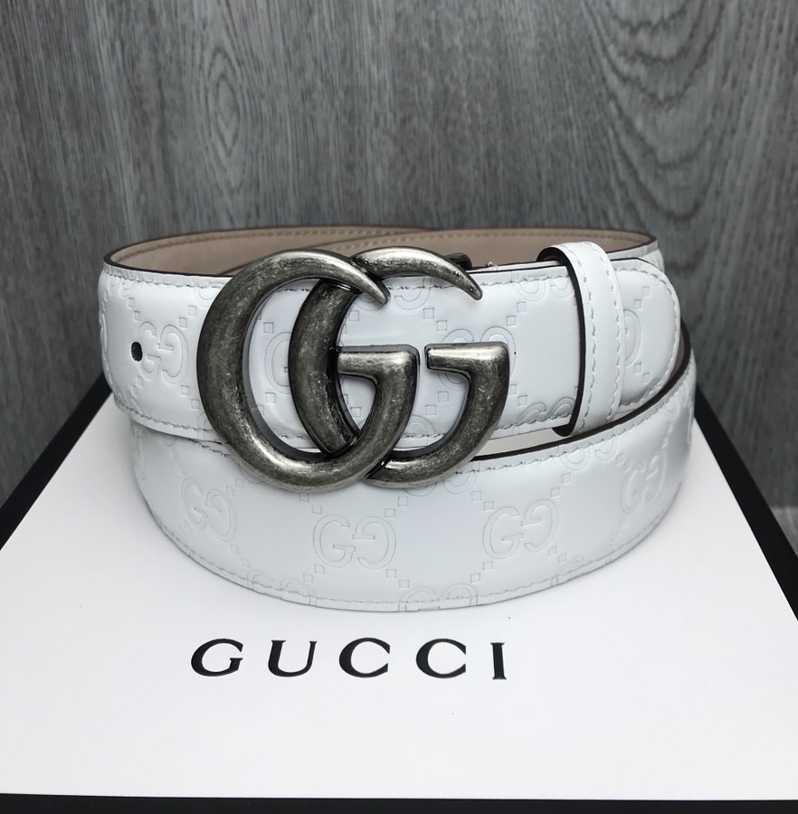 [Gucci Belts]GUCCI Color: white [color] size:3.5cm[color] The belt body uses t