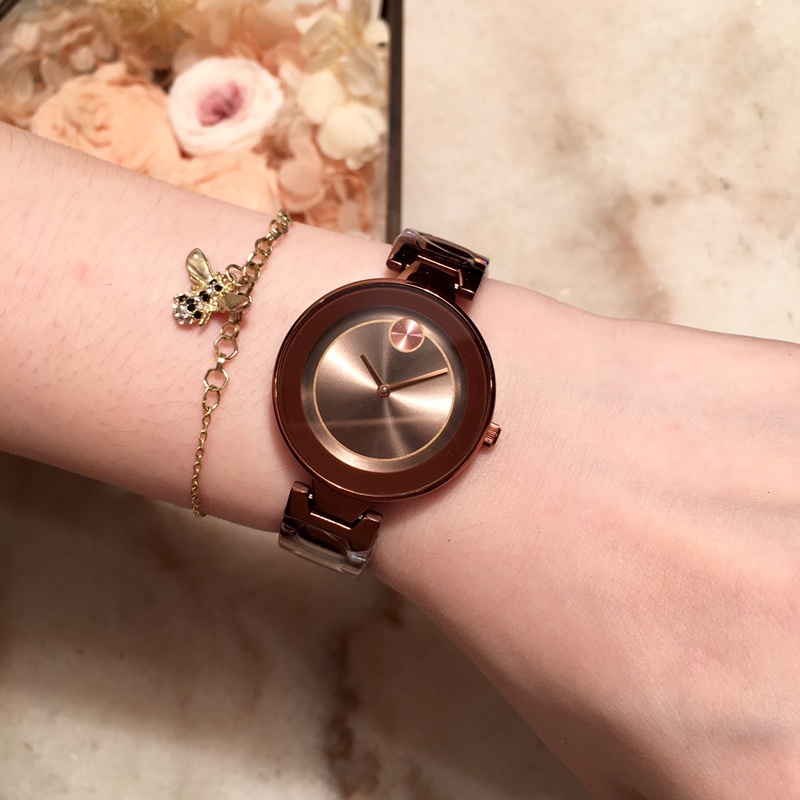 Popular Women’s 316L Steel Movado Wristwatch with Imported Stone Cores - 图片 4