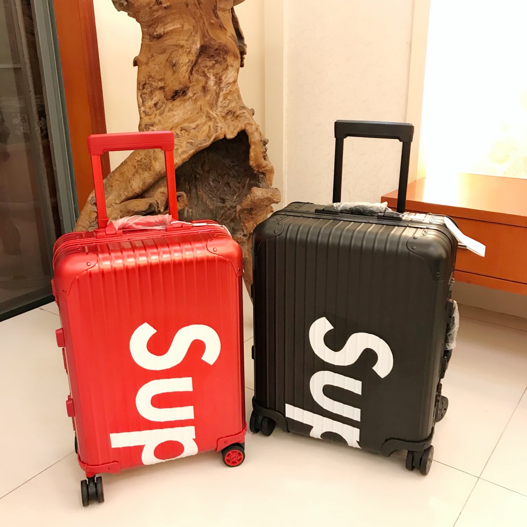 🎉RIMOWA edición conjunta Supreme, material de aleación de aluminio y magnesio, serie sin botones, parte inferior con l…