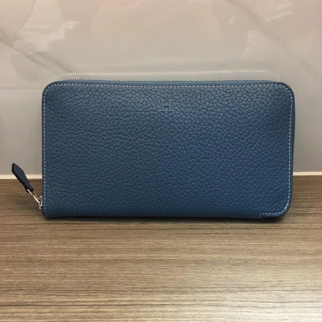 NO:894937,hermes zipper wallet original togo spot denim blue size20/11, H wallet, hermes, wallets19860909hermes 拉链钱包 原版togo 现货 牛仔蓝 size20/11,H 钱包,hermes,wallets,欧美剧