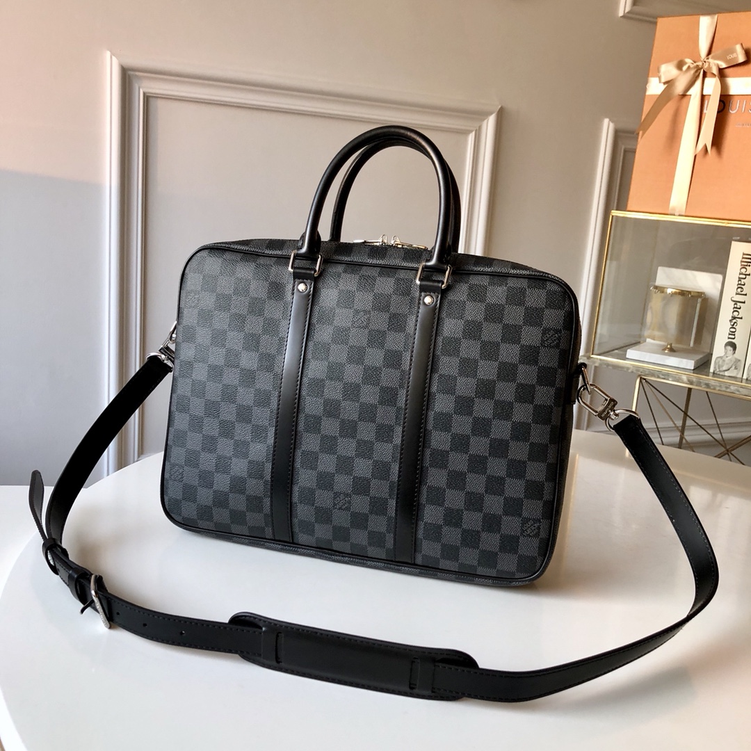 Louis Vuitton LV Porte Documents Voyage 男士公文包N41478 名媛网