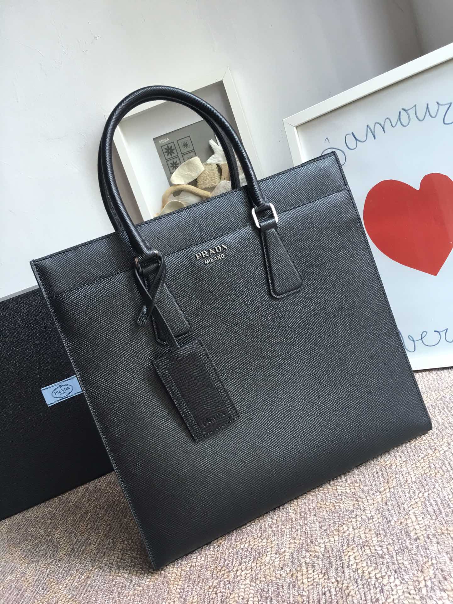 PRADA普拉达新款男士手提包2VG014