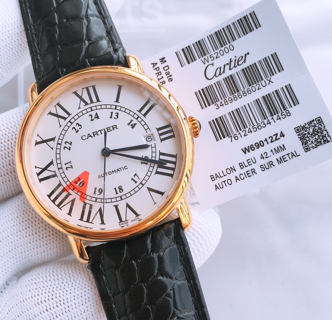 高仿卡地亚CARTIER机械腕表尺寸40mm*12mm实拍图片