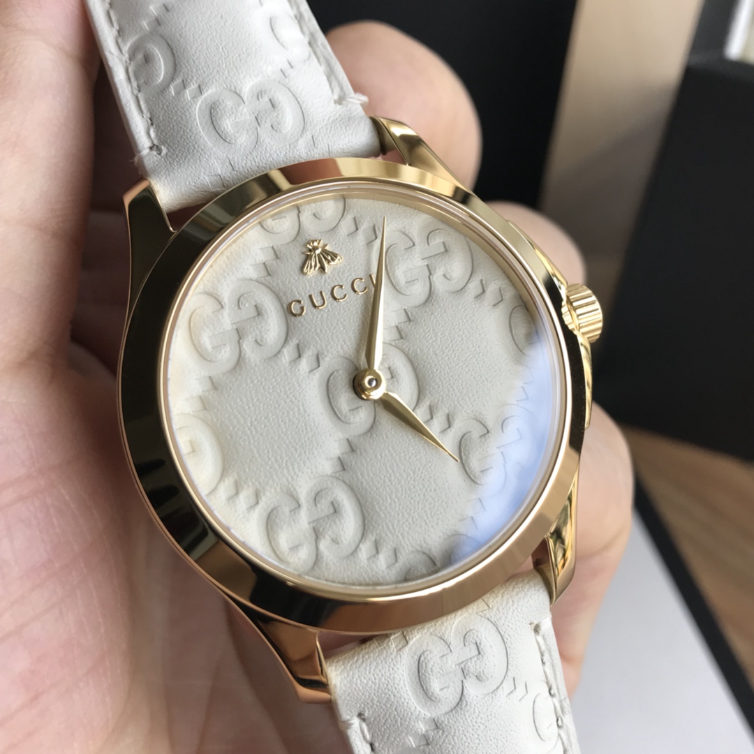 NO:388962,Batch: Original box: 30 Gucci G-TIMELESS Gucci series belt model, summer beauty device, size: 28mm/38mm watch diameter. Anti-glare sapphire glass, 316 stainless steel case. Gucci representative embossed leather is not only used for the strap, but also extends smoothly to the surface. The bee shape and Gucci logo are both set at 12 o'clock, with a unique design.,,gucci,gucci19860909批: 原盒:30 古驰 G-TIMELESSGucci系列皮带款,夏日丽器,尺寸:28mm/38mm表径.防眩目蓝宝石玻璃、316精钢表壳,Gucci代表性的压花皮不仅用于表带,也流畅地延伸到表面上.蜜蜂造型和Gucci标识均设于12点钟位置,设计独特.,,gucci,gucci,Watch