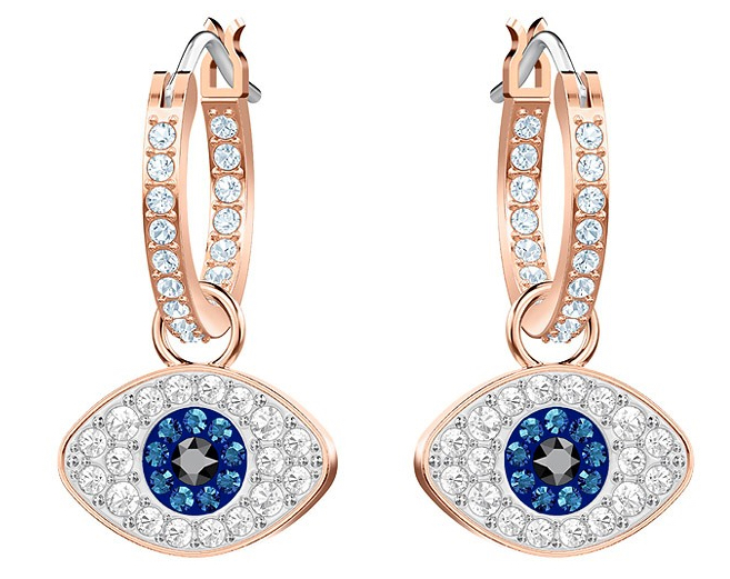 NO:104178,Swarovsk DUO Devil's Eye Earrings Simple Temperament Women Rose Gold Plated Earrings Girlfriend Gifts, Swarovski Stud Earrings, Stuart Weitzman, Swarovski, earrings19860909Swarovsk施华洛世奇 DUO 恶魔之眼耳坠简约气质女 镀玫瑰金耳环 女友礼物,施华洛耳钉,stuart weitzman,swarovski,earrings,Jewelry
