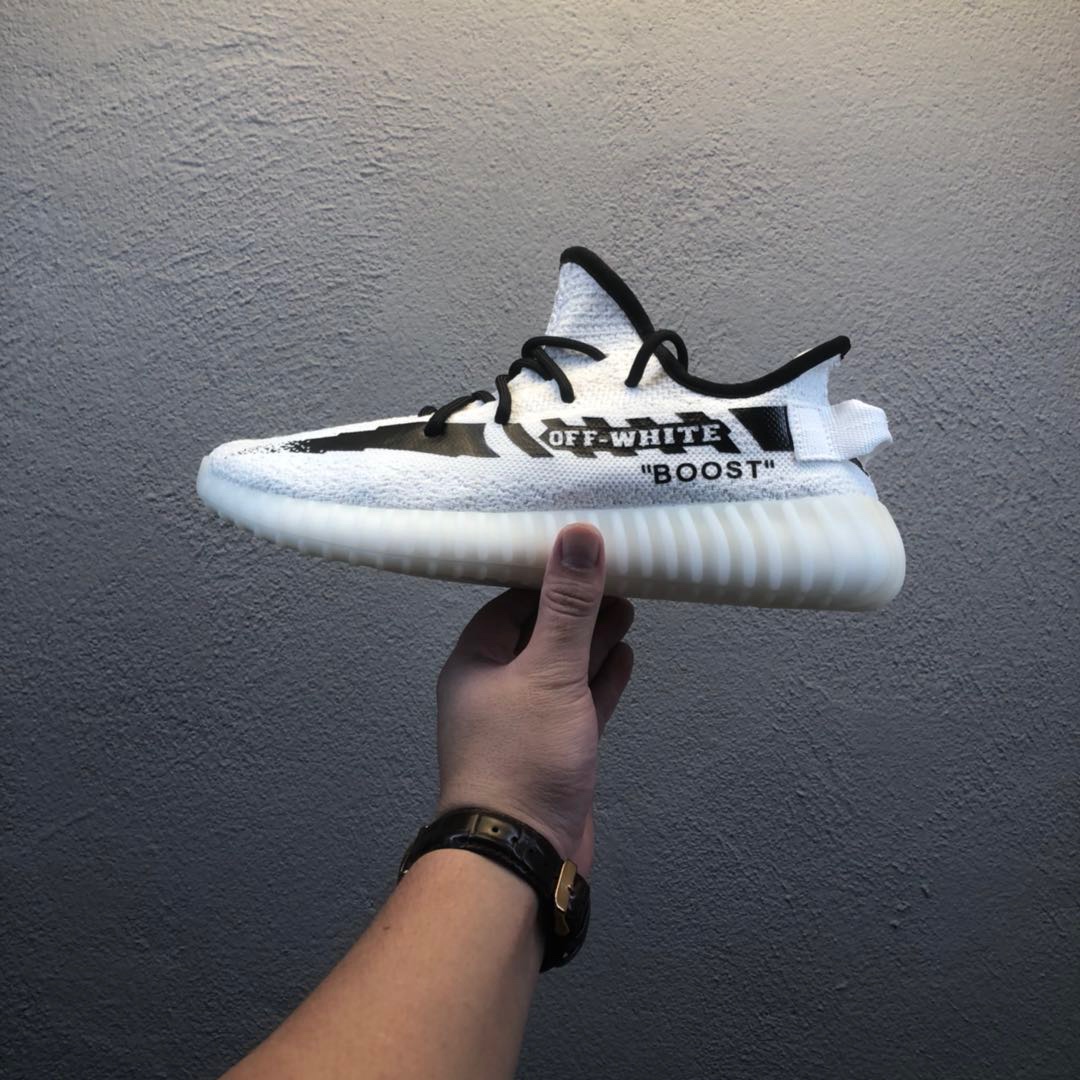 Off-White x adidas Yeezy Boost 350 V2 BASF collaboration popcorn running