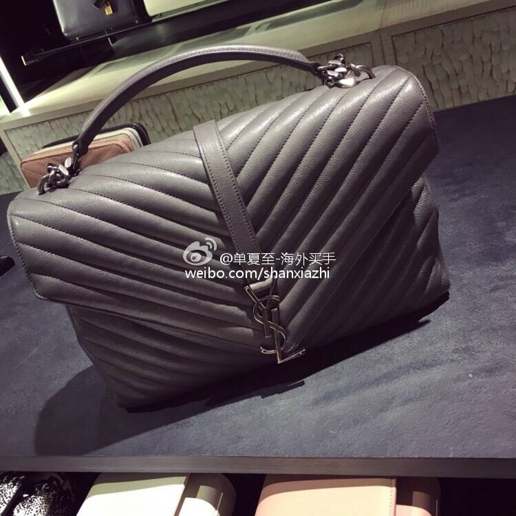 Saint laurent Ysl Monogram college_32cm黑色银扣392738