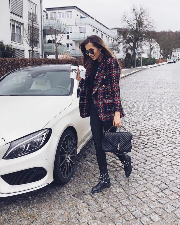 Saint laurent Ysl Monogram college_32cm黑色银扣392738