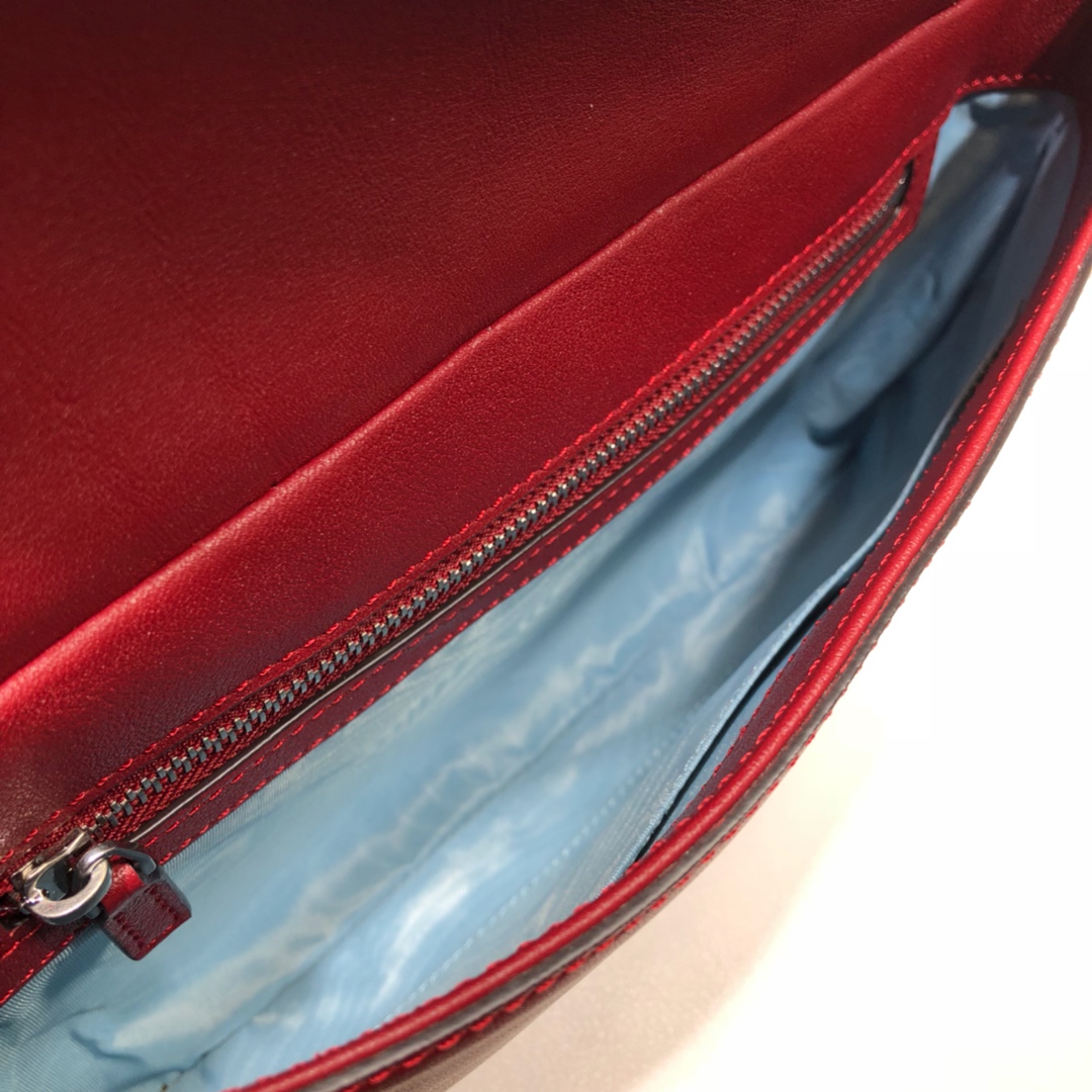 GUCCI古驰双袋正反双面虎头链条包524822