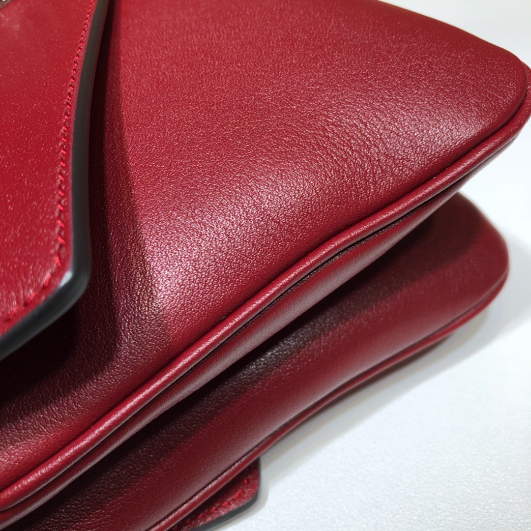 GUCCI古驰双袋正反双面虎头链条包524822