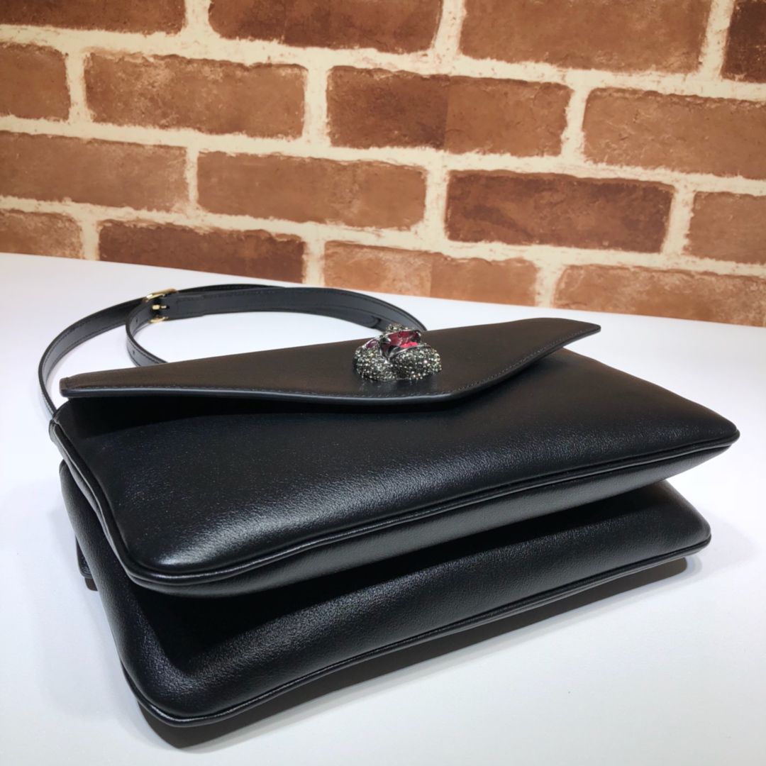 GUCCI古驰双袋正反双面虎头链条包524822