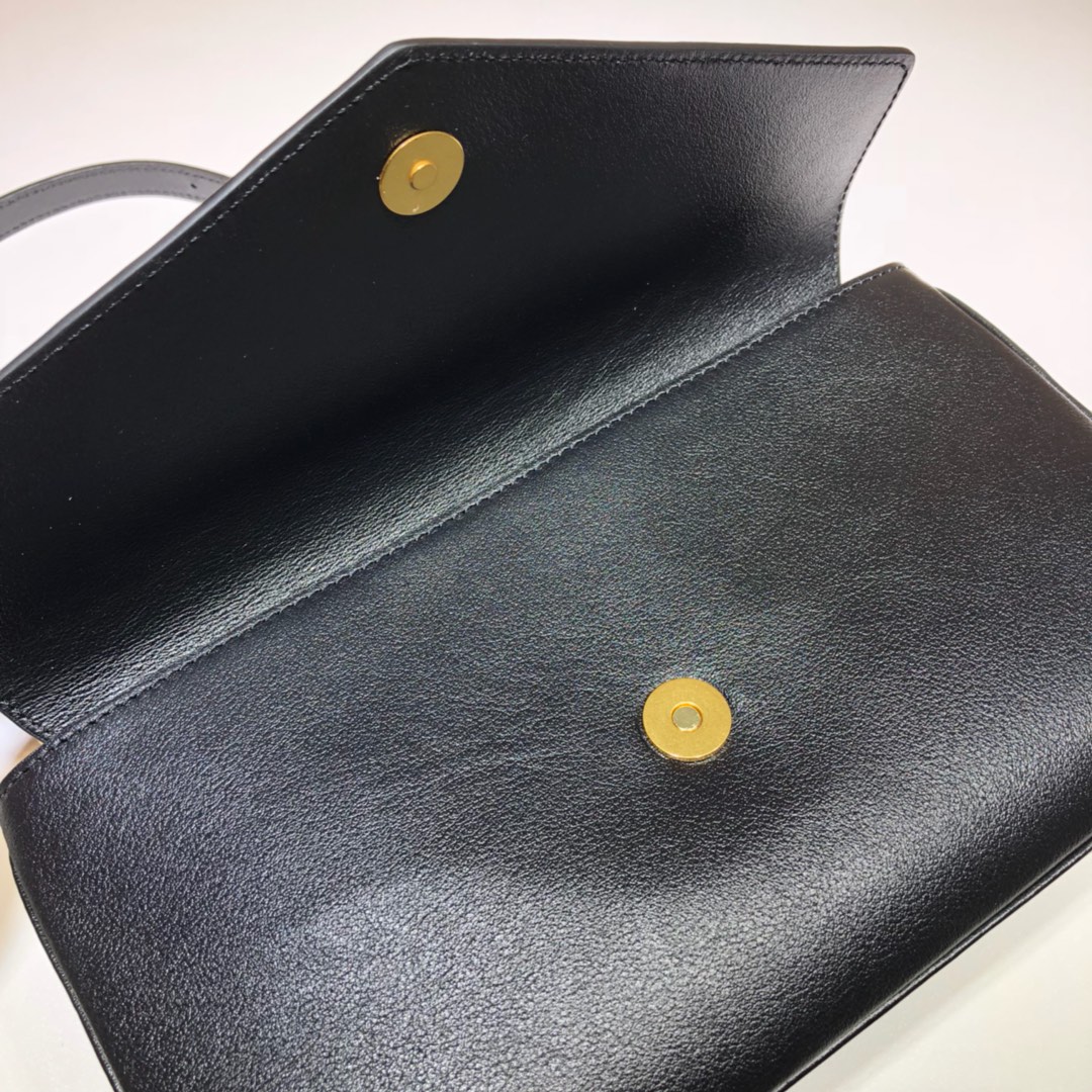 GUCCI古驰双袋正反双面虎头链条包524822